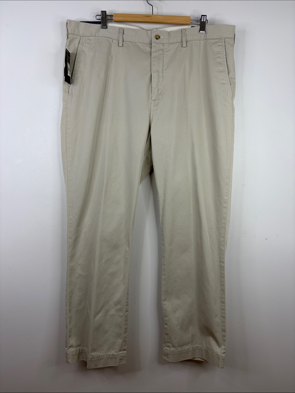 New Polo Ralph Lauren Chino Pants Mens 40 x 30 Beige Cotton Twill Classic Fit